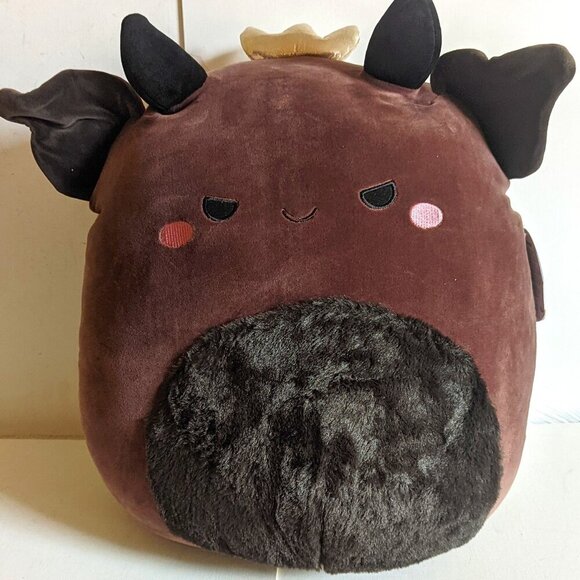 NWT HTF 16" Ambergris Goblin King Squishmallows Fuzzy Belly Crown Horns Plushie - Picture 1 of 12